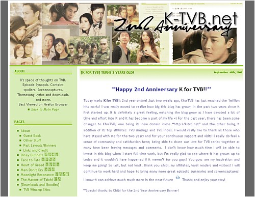 K for TVB's 2nd Year birthday