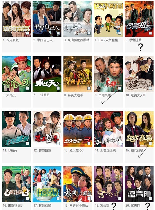 TVB Best Series 2009 Nominations