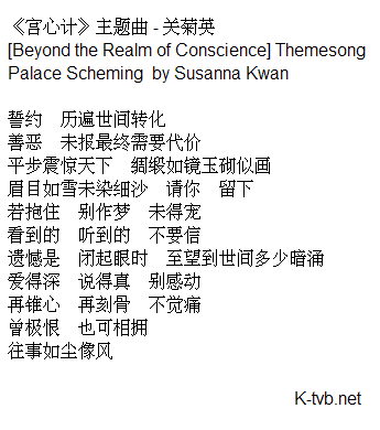 Beyond the Realm of Conscience Themesong Lyrics